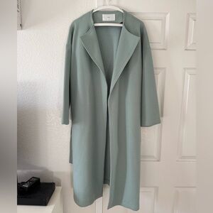 Tiffany blue mid length coat